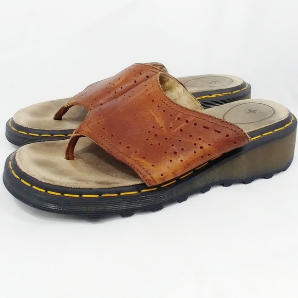 Dr. Martens Shoes | Dr Martens Black Leather Platform Thong Sandals 9 | Poshmark